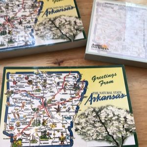 50 identical Arkansas postcards